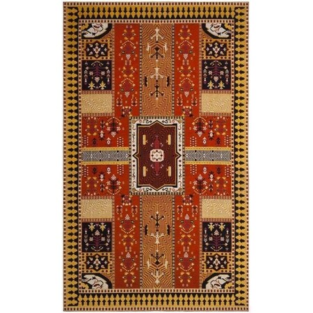 Safavieh Classic Vintage Power Loomed Square Area Rug, Orange and Gold - 6 x 6 ft. CLV512D-6SQ